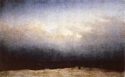Caspar David Friedrich Munk on the beach France oil painting artist